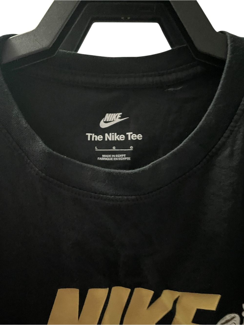 NTOW Nike Sportswear Coffee Bean Graphic T-Shirt - Black/Gold - Men's Large - Picture 10 of 11